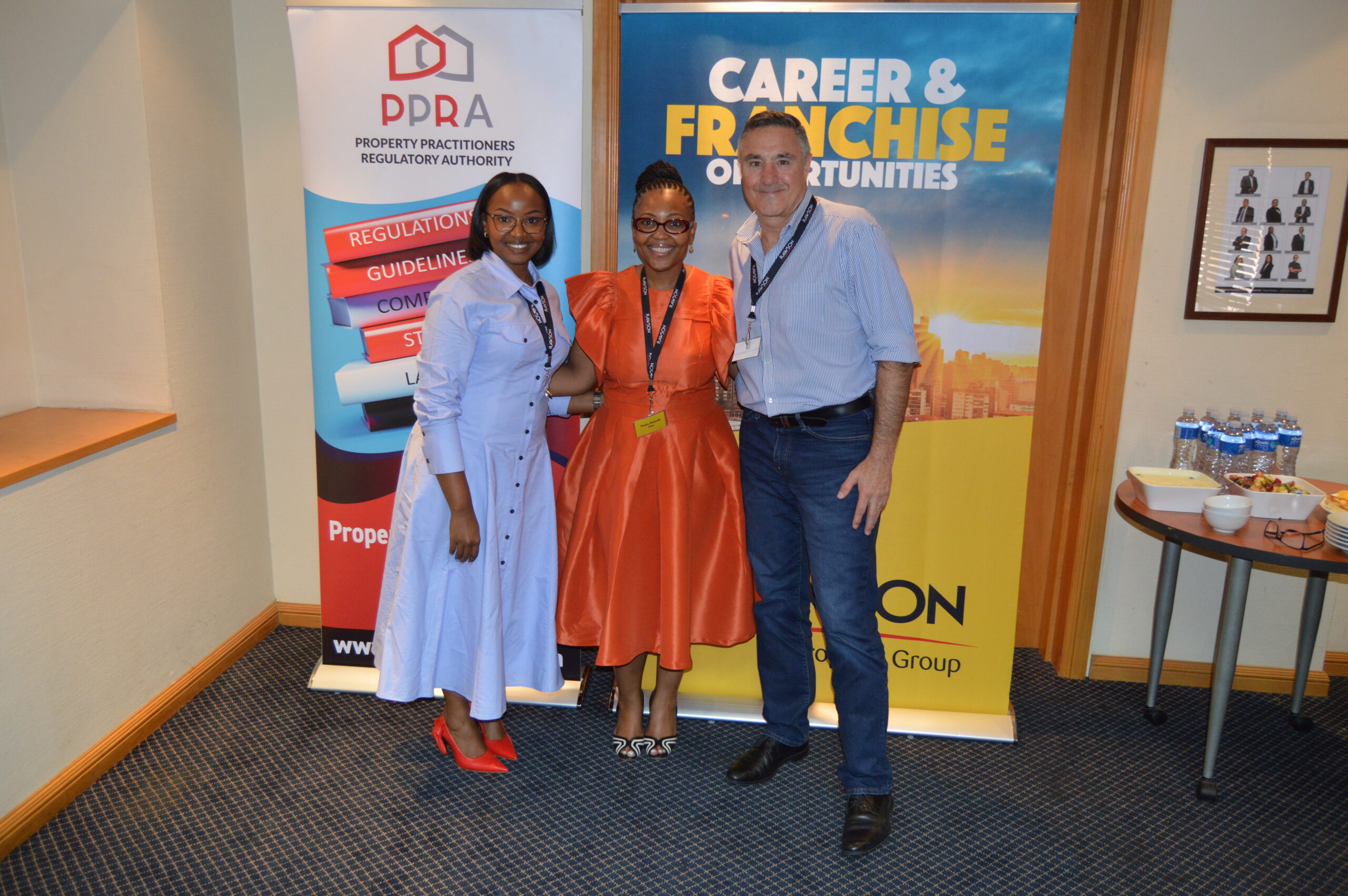 rawson property group director tony clarke, with two tnx applicants